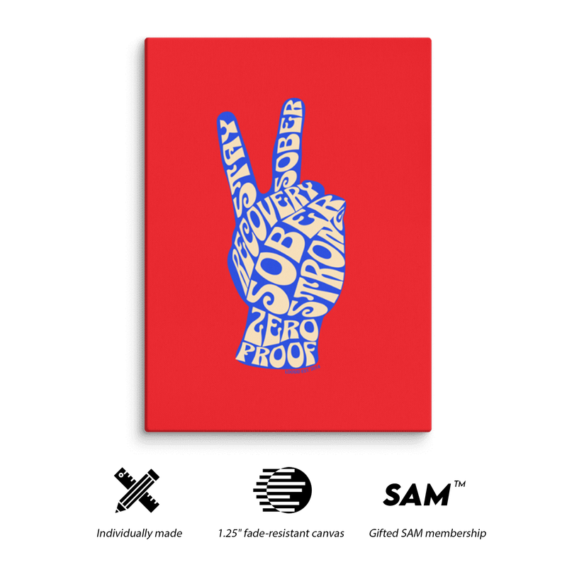 Inspirational sobriety art for home or office spaces
