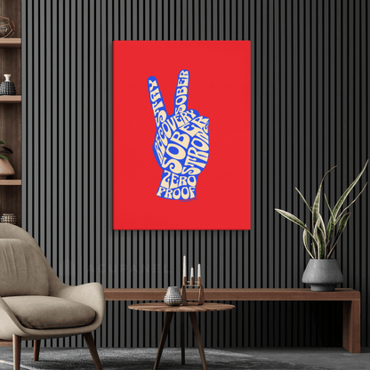 Loosid Peace and Sober Canvas for Strength and Healing Sobriety Art featuring the design
