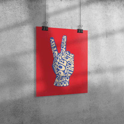 Peace and Sober Sobriety Art side view (view 6)