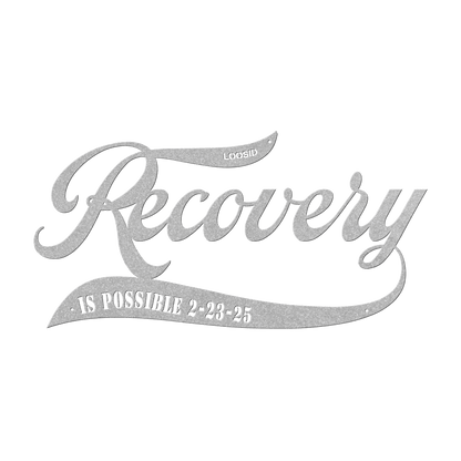 Sobriety Art Metal Sign with Recovery Date Sobriety Art side view (view 16)
