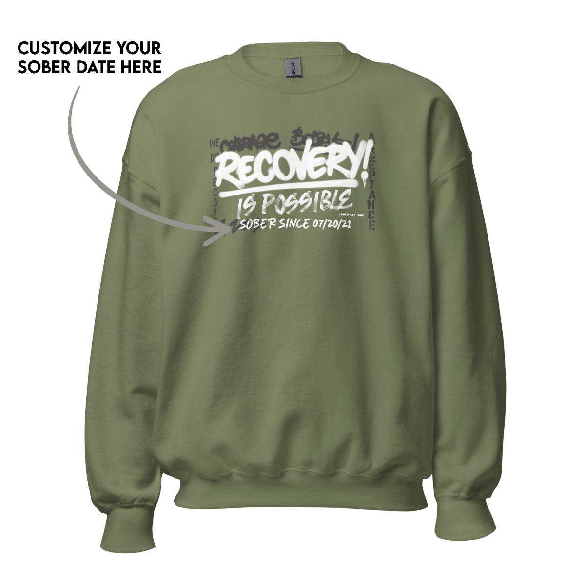 Recovery Is Possible Recovery Hoodie featuring the design (view 11)