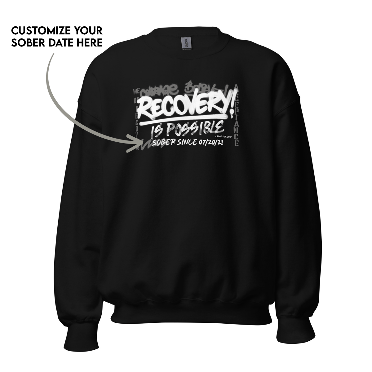 Recovery Is Possible Recovery Hoodie back view (view 7)