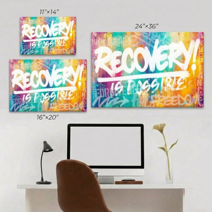 Recovery Is Possible Sobriety Art close-up view (view 2)