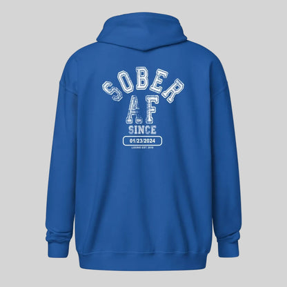 Sober AF Since Zip Recovery Hoodie packaging detail (view 18)