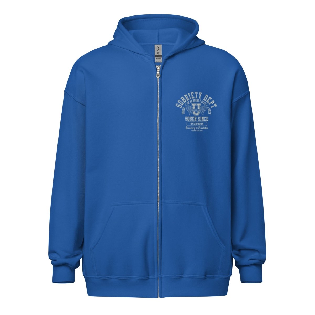 Sobriety Dept Recovery Hoodie side view (view 6)