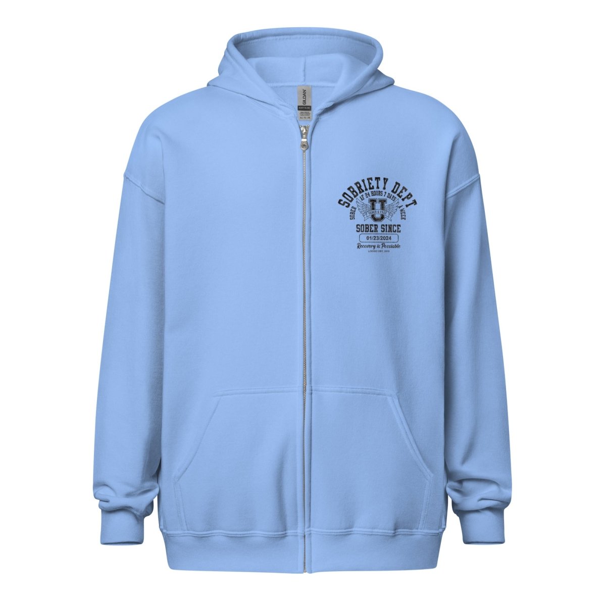Sobriety Dept Recovery Hoodie back view (view 7)