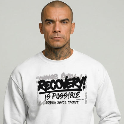 Loosid Recovery Is Possible Recovery Hoodie featuring the design