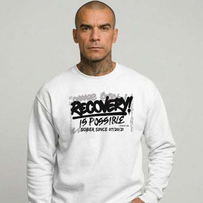 Recovery Is Possible Recovery Hoodie graphic detail (view 4)