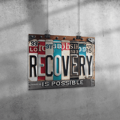 Recovery Is Possible License Plate Sobriety Gift lifestyle view (view 5)