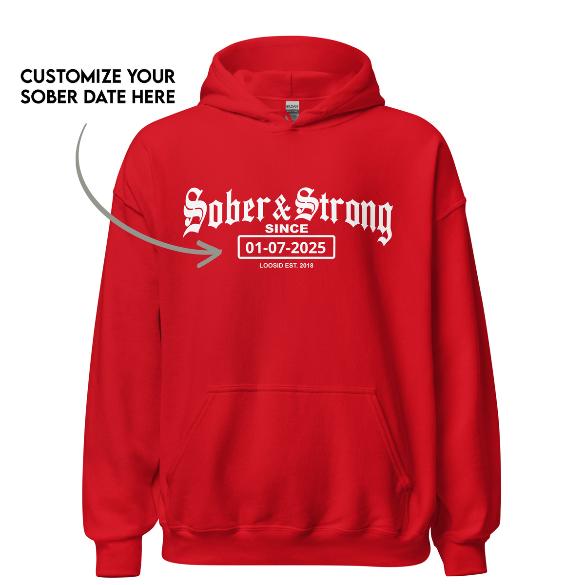 Durable Recovery Hoodie with classic old school design