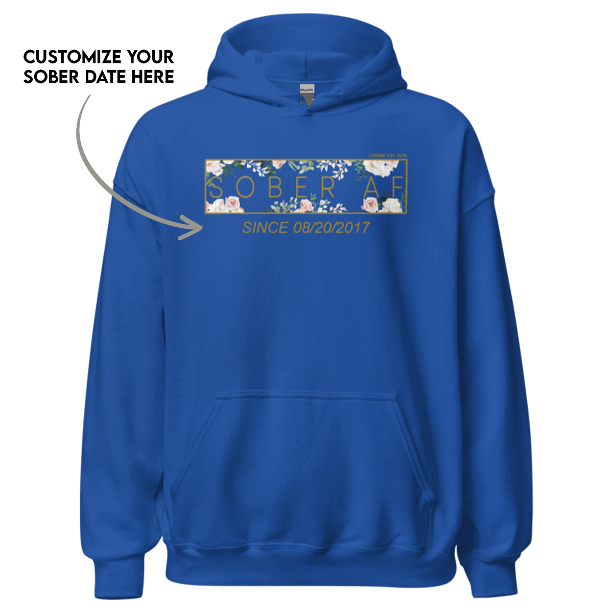 Empowering recovery hoodie for sober living