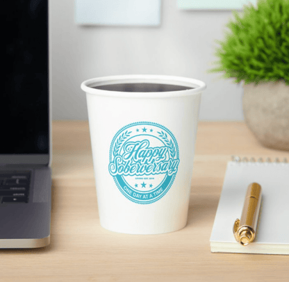 Soberversary Party Paper Cups Sobriety Gift lifestyle view (view 5)