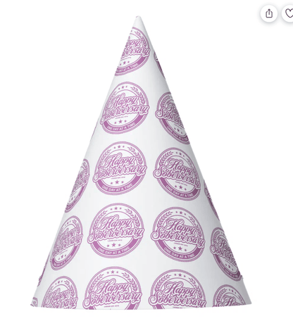 Soberversary Party Paper Hats Sobriety Gift flat lay styled image (view 3)