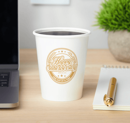 Loosid Soberversary Party Paper Cups Sobriety Gift featuring the design