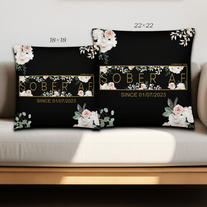 Sober AF Flower Sober Pillow close-up view (view 2)