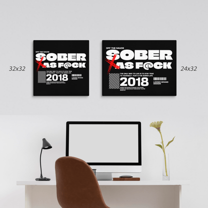 Sober As F*ck Sobriety Art side view (view 6)