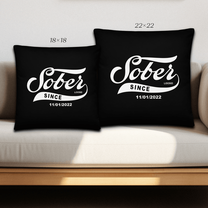 Sober Since Sober Pillow graphic detail (view 4)