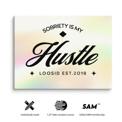 Sobriety is My Hustle Motivational Sobriety Art graphic detail (view 4)