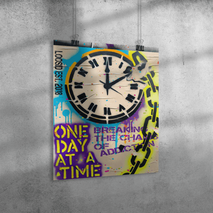 One Day at a Time Inspirational Sobriety Art lifestyle view (view 5)