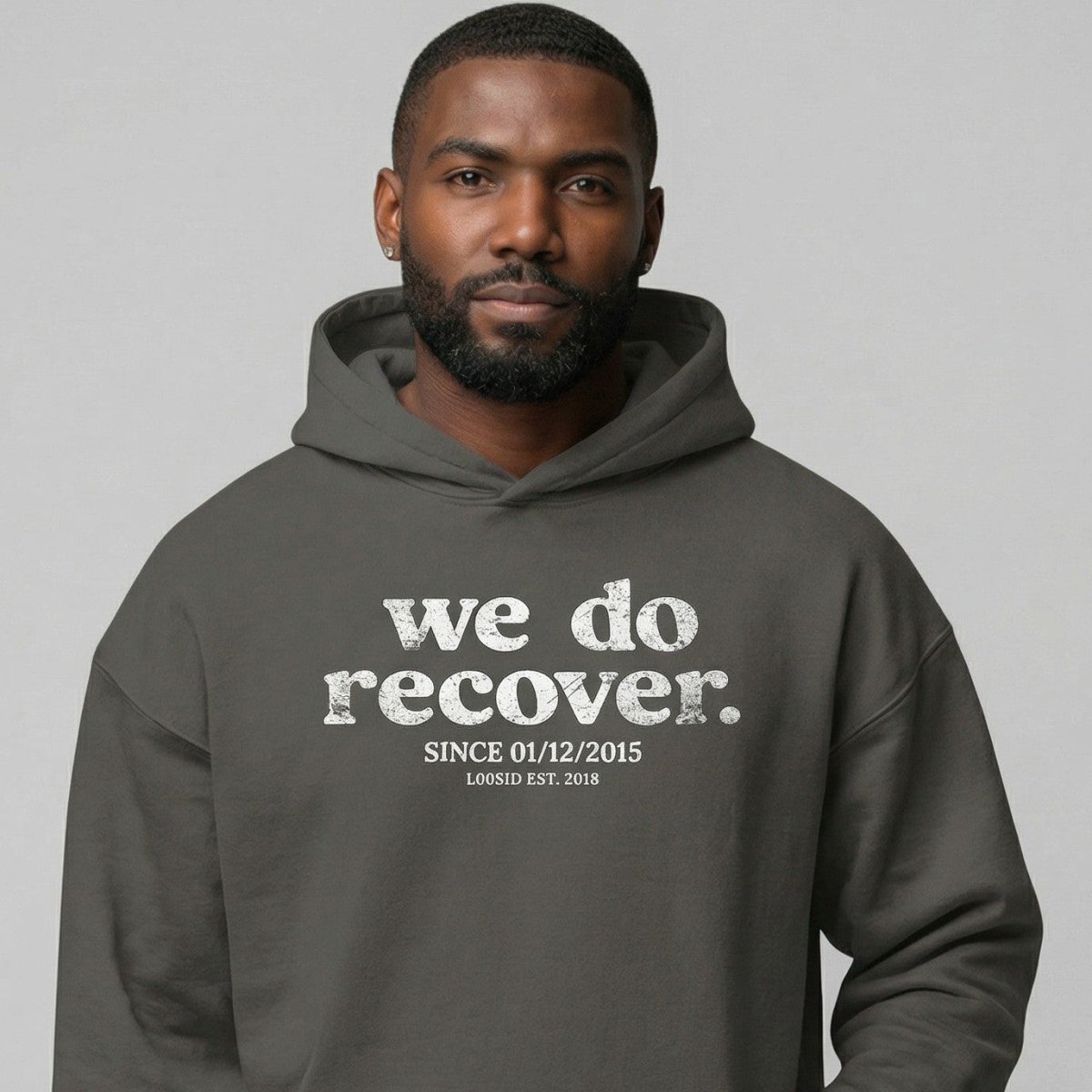We Do Recover Men's Sober Recovery Hoodie graphic detail (view 24)