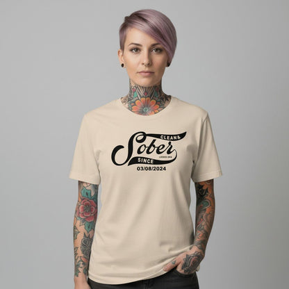 Sober Since Sober T Shirt close-up view (view 12)