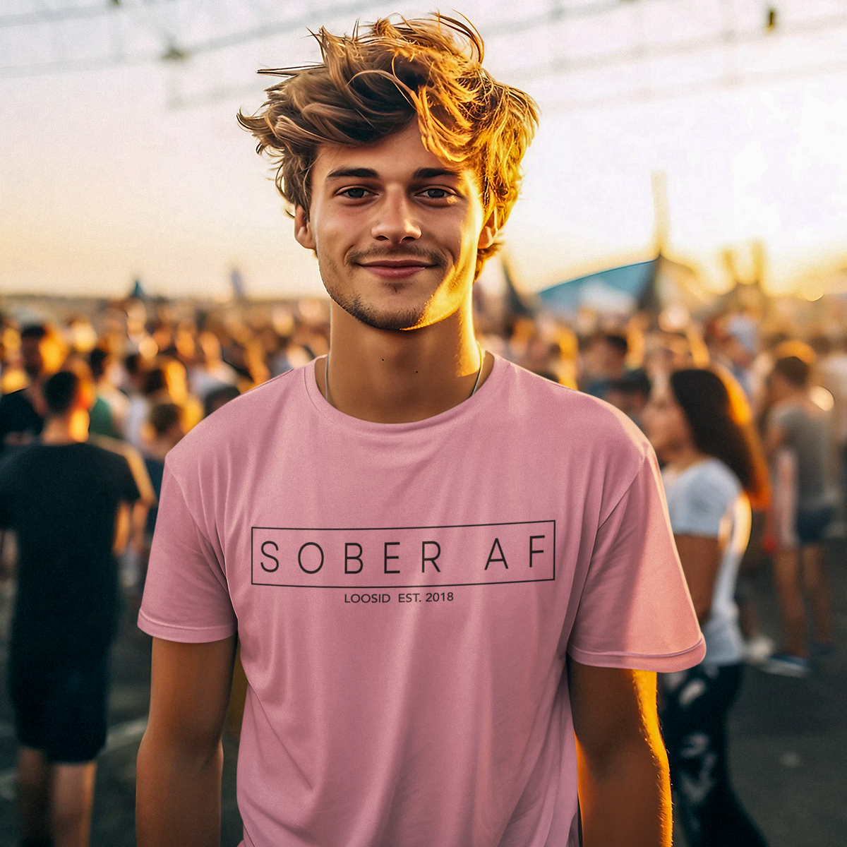 Sober T Shirt with bold message celebrating strength and sobriety
