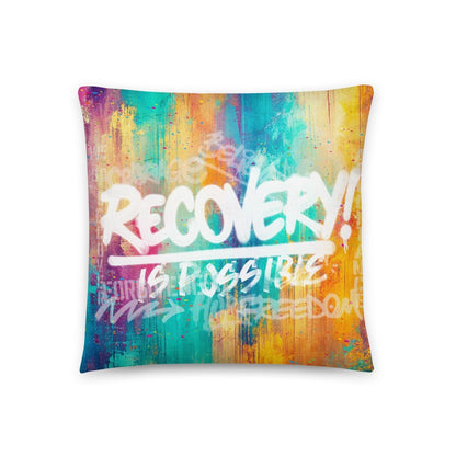 Recovery Is Possible Sober Pillow side view (view 6)