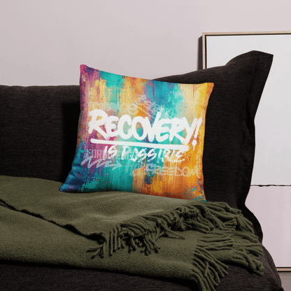 Recovery Is Possible Sober Pillow fit detail (view 9)