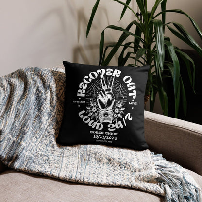 Loosid Recover Out Loud Sober Pillow featuring the design