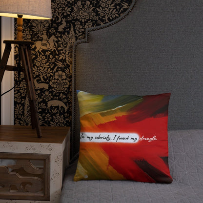 In My Sobriety I Found My Strength Sober Pillow packaging detail (view 8)