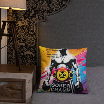 Sober Champ Champion Design Sober Pillow lifestyle view (view 15)