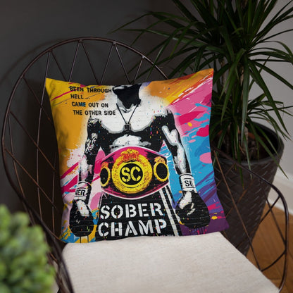 Sober Champ Champion Design Sober Pillow side view (view 16)