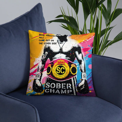 Sober Champ Champion Design Sober Pillow close-up view (view 12)