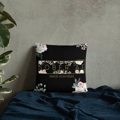Sober AF Flower Sober Pillow featuring the design (view 11)
