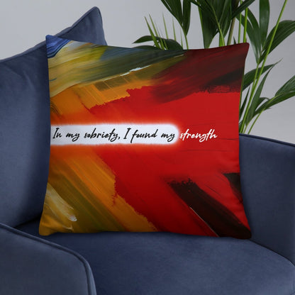 In My Sobriety I Found My Strength Sober Pillow back view (view 17)