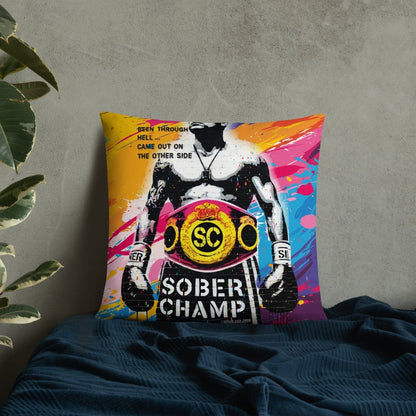 Sober Champ Champion Design Sober Pillow lifestyle view (view 5)