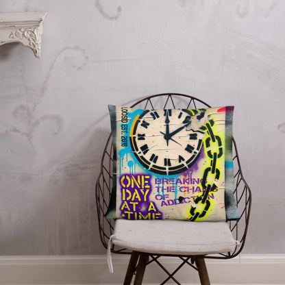 One Day At A Time Sober Pillow graphic detail (view 14)
