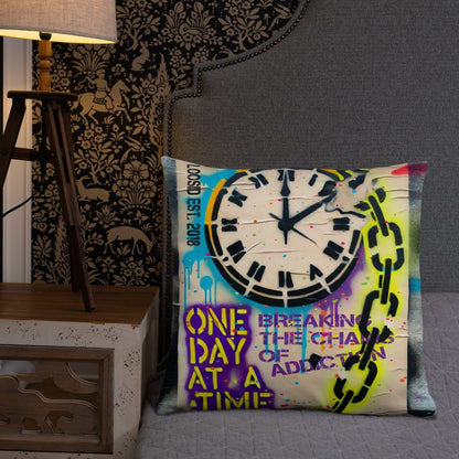 One Day At A Time Sober Pillow lifestyle view (view 15)
