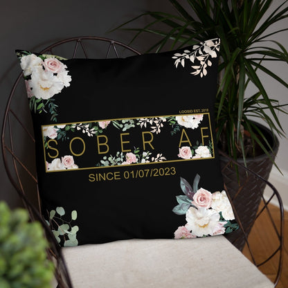 Sober AF Flower Sober Pillow side view (view 16)