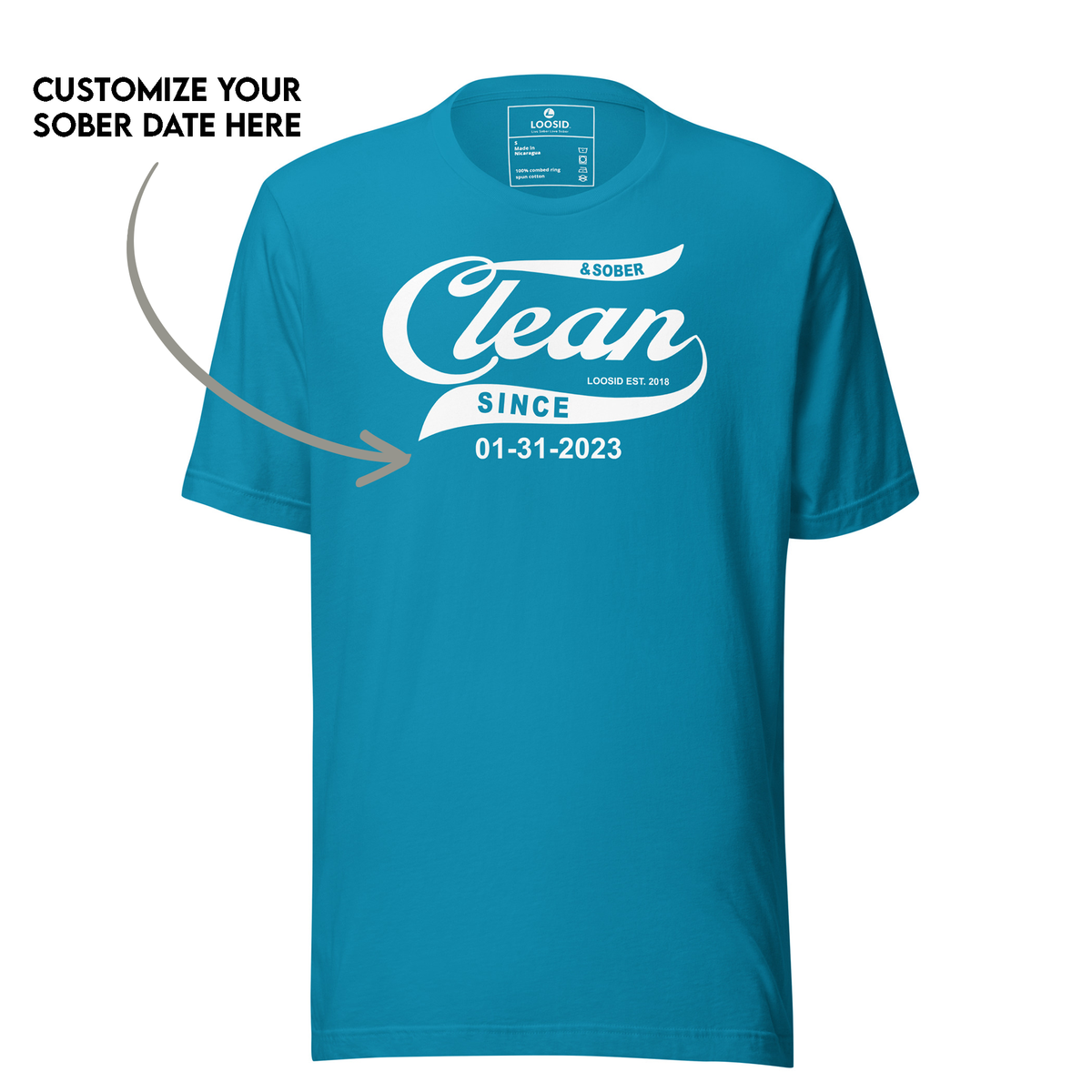 sober t shirt everyday wear for sober community