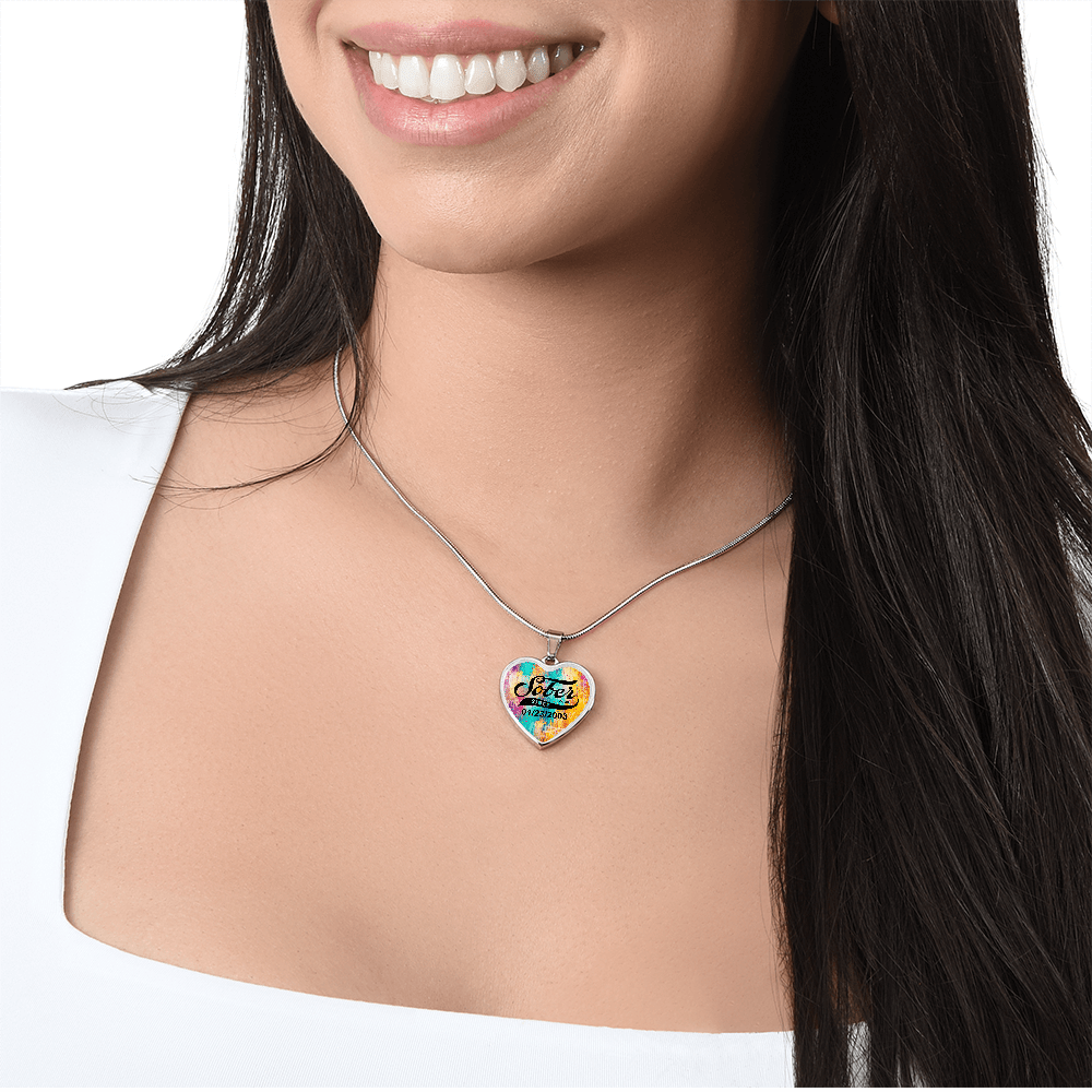 Sober Since Heart Sober Jewelry featuring the design (view 11)