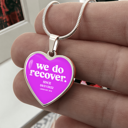 We Do Recover Heart Sober Jewelry side view (view 6)