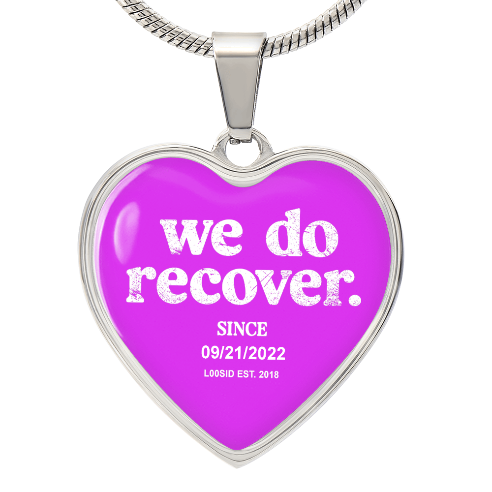 We Do Recover Heart Sober Jewelry close-up view (view 2)