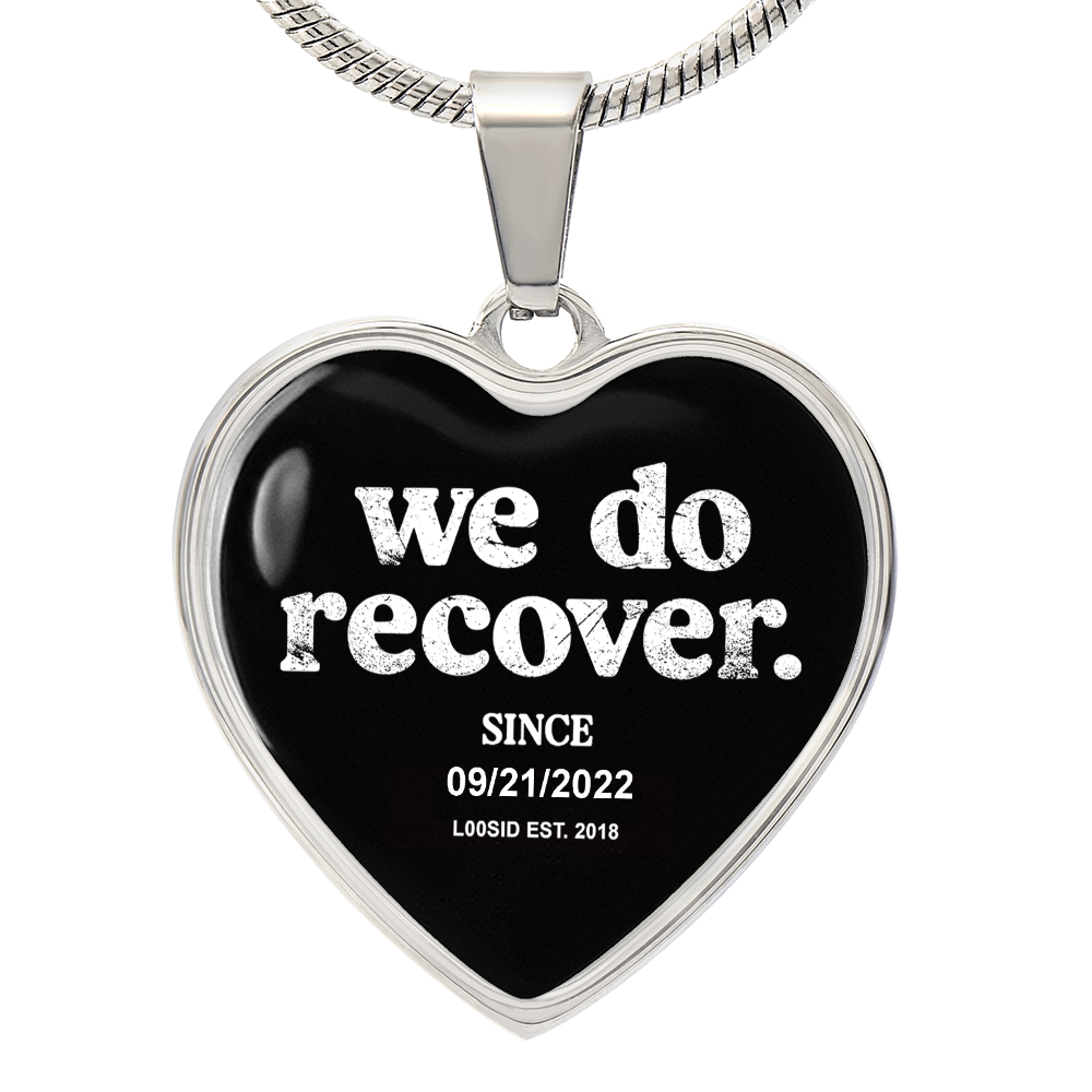 We Do Recover Heart Sober Jewelry close-up view (view 2)