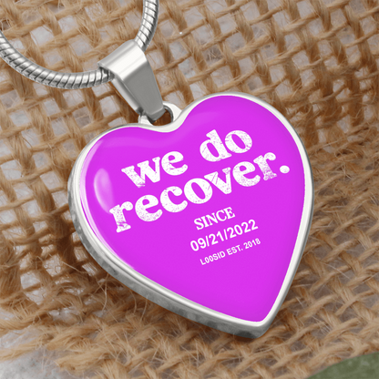 We Do Recover Heart Sober Jewelry fit detail (view 9)