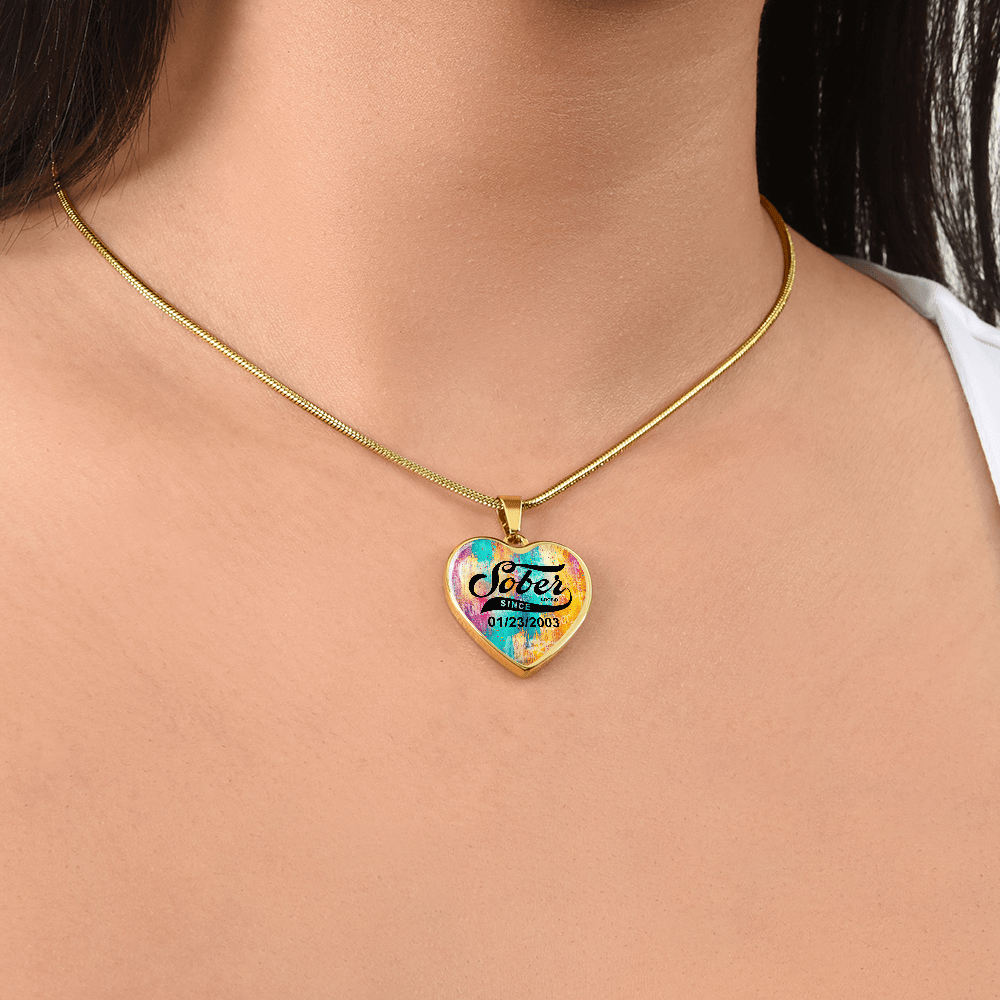 Sober Since Heart Sober Jewelry side view (view 6)