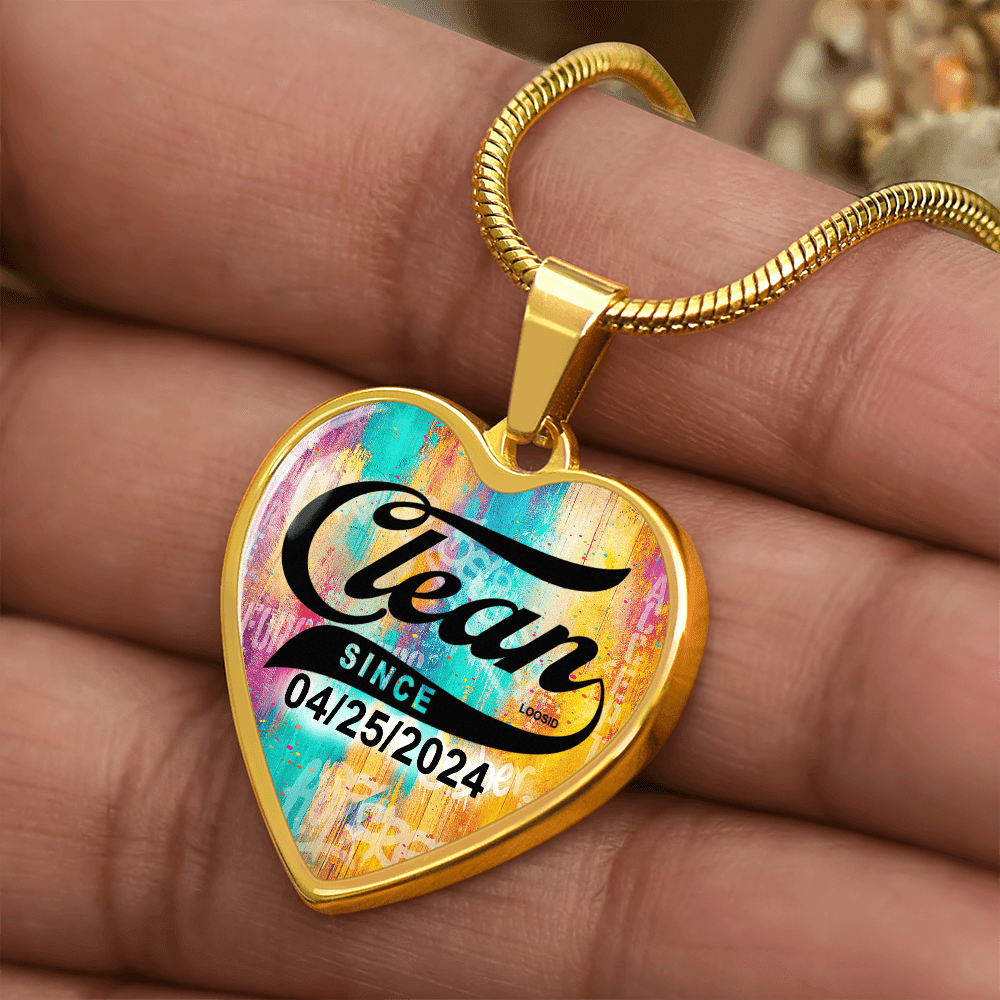 Clean Since Heart Sober Jewelry packaging detail (view 8)