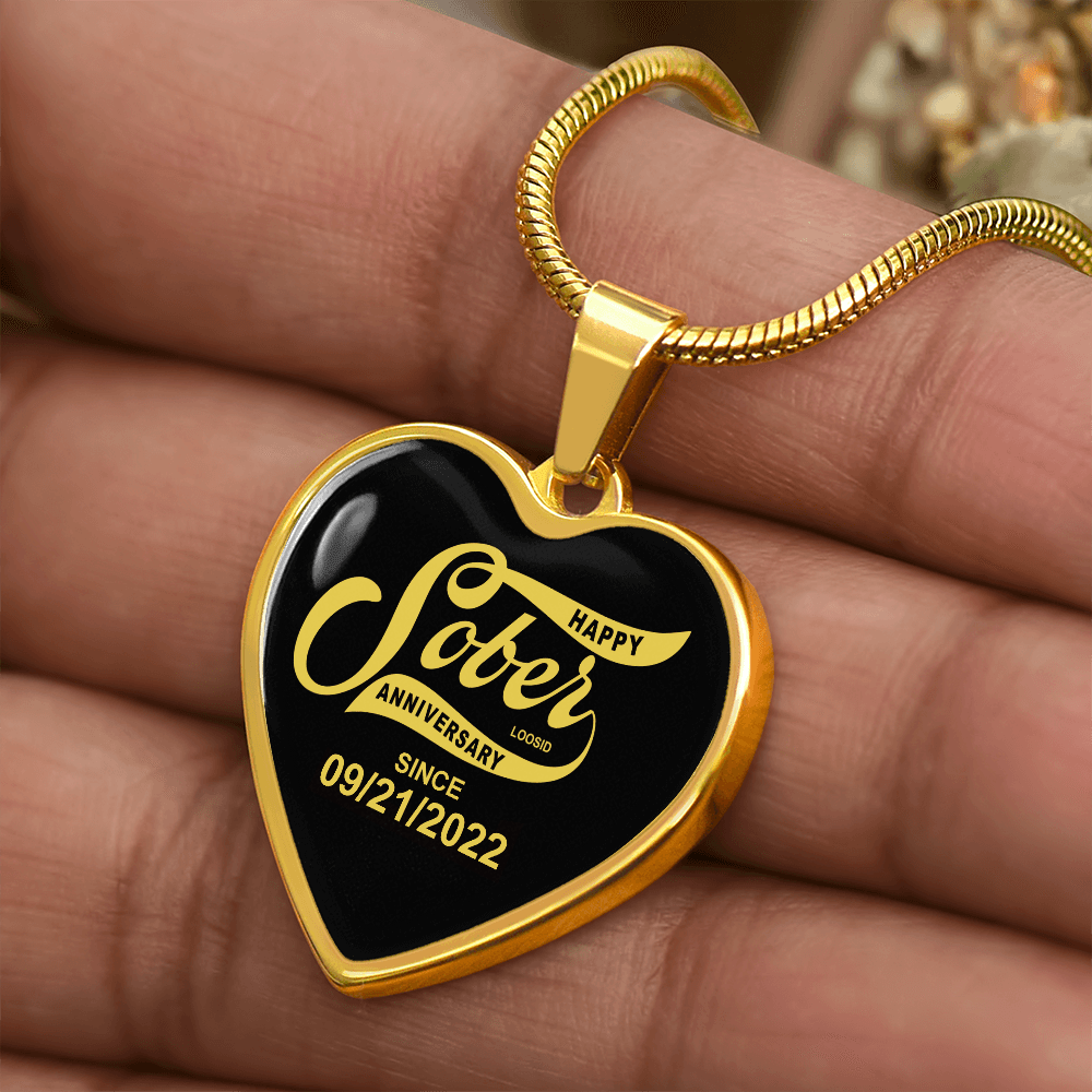 Sober Since Heart Sober Jewelry side view (view 6)