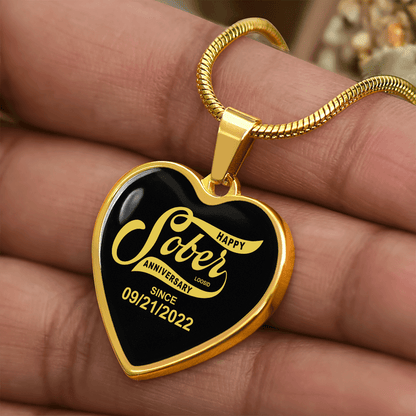 Sober Since Heart Sober Jewelry side view (view 6)