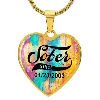 Sober Since Heart Sober Jewelry lifestyle view (view 5)